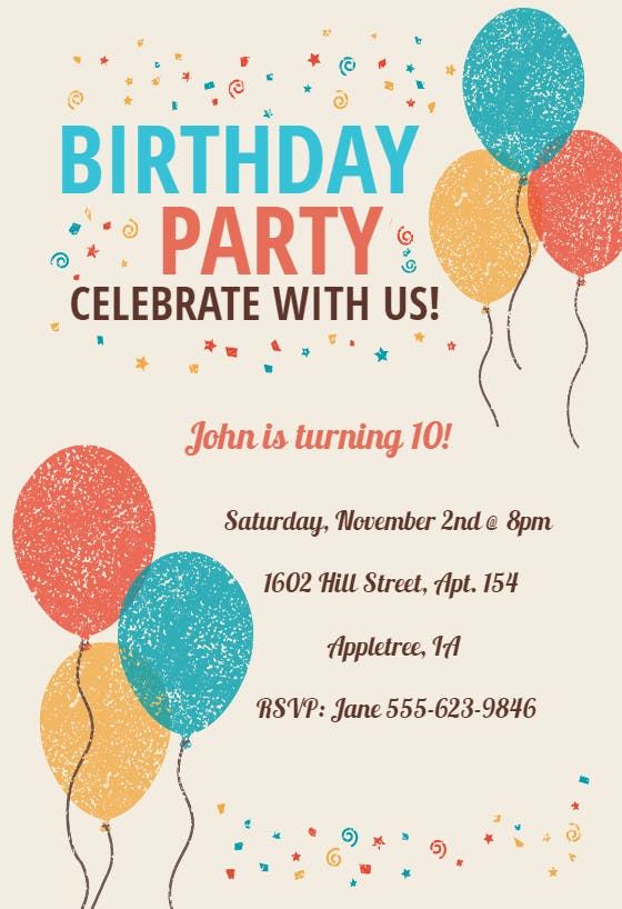 Birthday Party Invitation Template Livewire thewire in