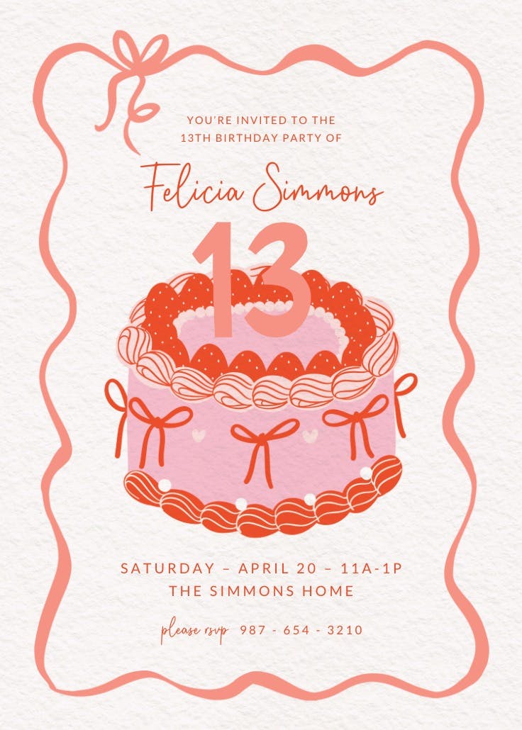 Chic lines - birthday invitation