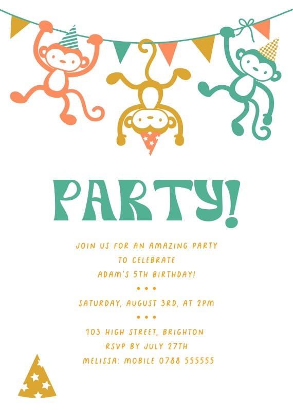 Childrens party -  invitación de cumpleaños