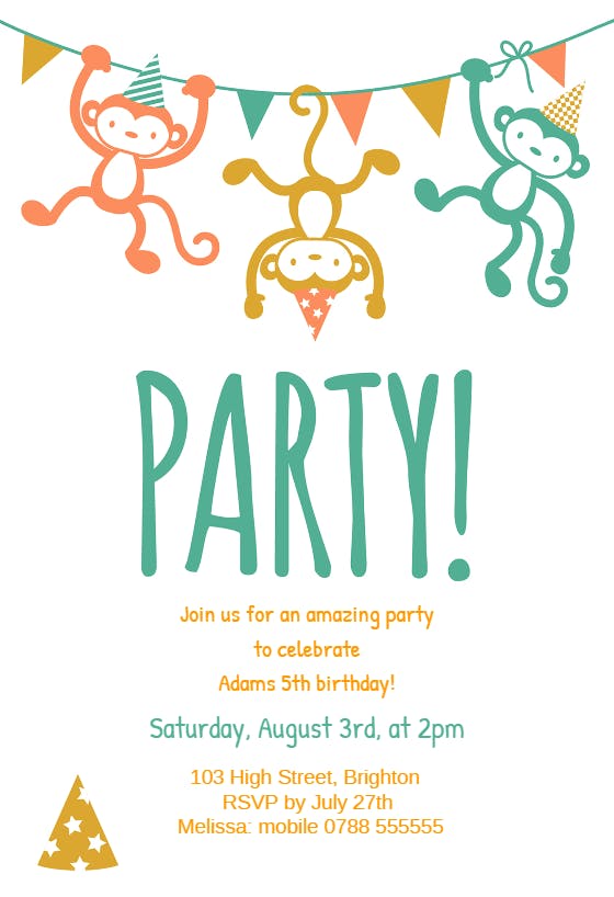 Childrens party - birthday invitation