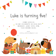 Dog Birthday Party Invitations Templates Free Printable Templates