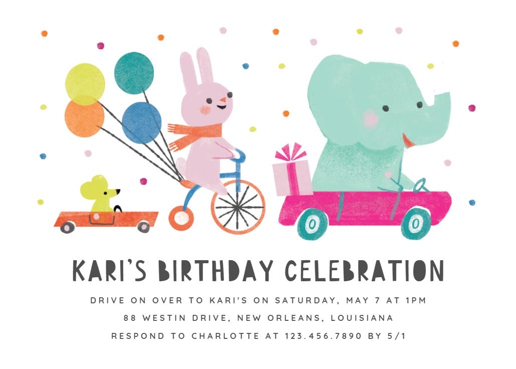 Dot 2 dot - birthday invitation