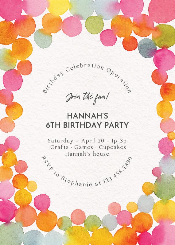 Dot-to-dot -  invitación de cumpleaños