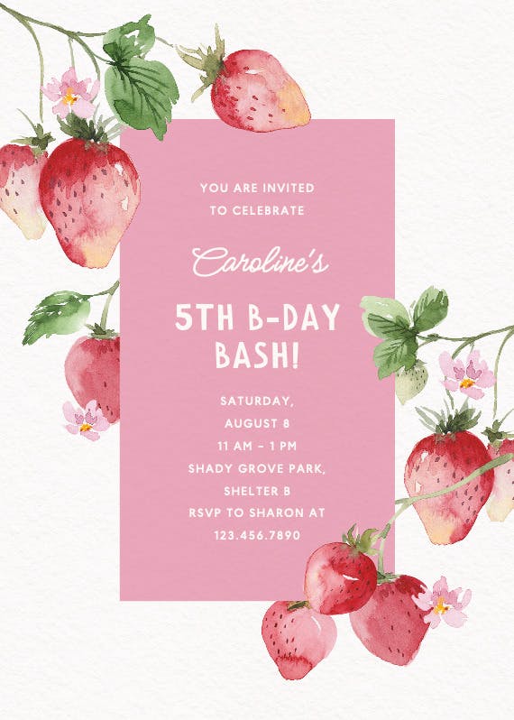 Fresh from the vine - party invitation