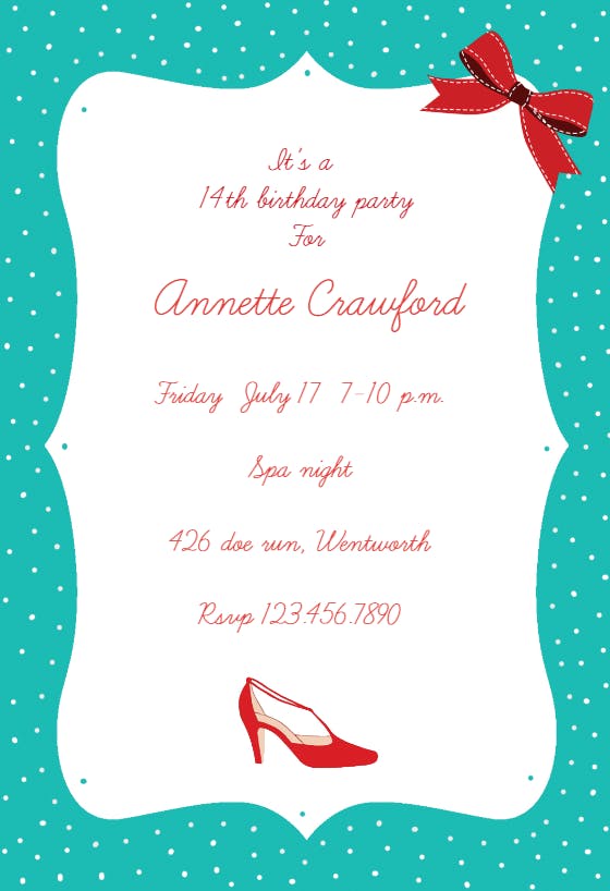 Girl gathering - birthday invitation