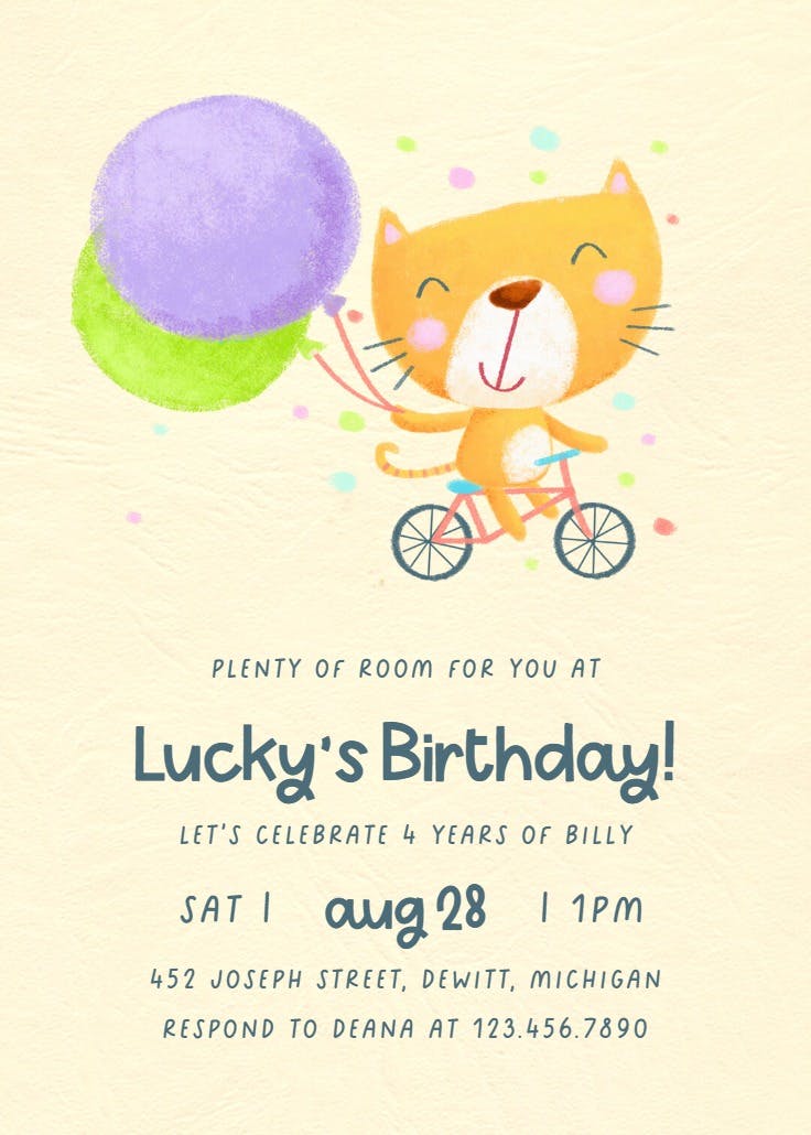 Go to party - birthday invitation