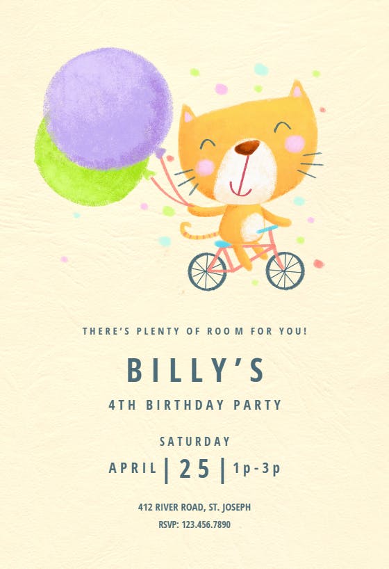 Go to party - birthday invitation