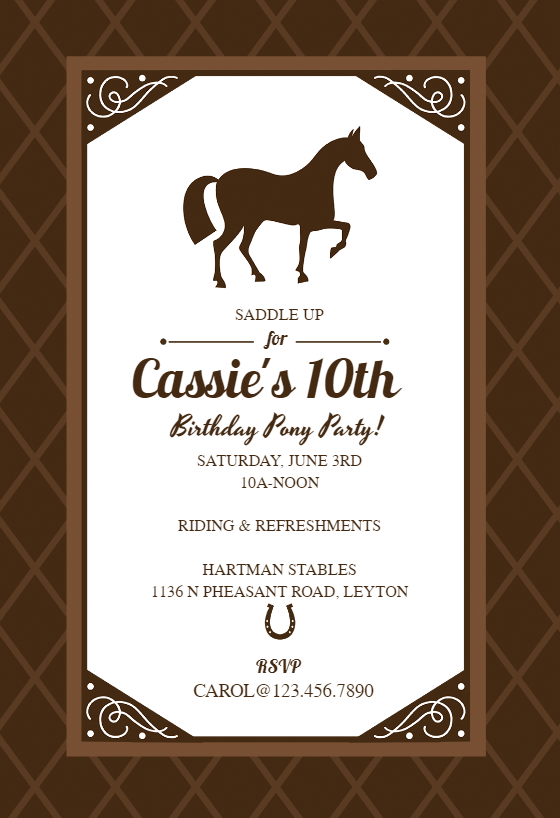 Western Party - Printable Party Invitation Template (Free) | Greetings ...