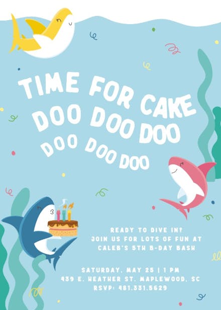 Killin' for cake - birthday invitation