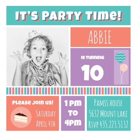 Mixed Motifs - Invitación de Cumpleaños