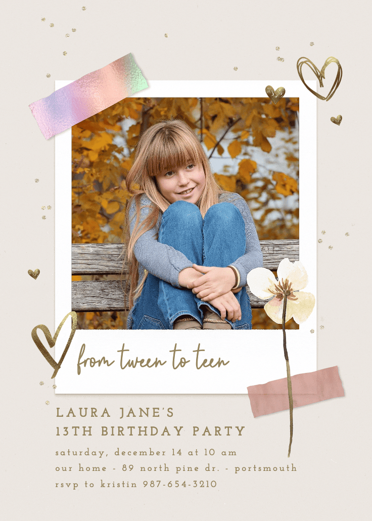 Paper and love -  invitación de cumpleaños