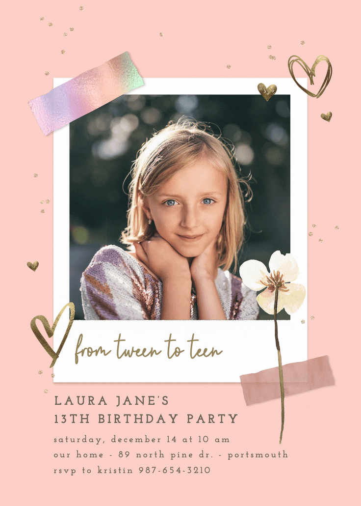 Paper and love - birthday invitation