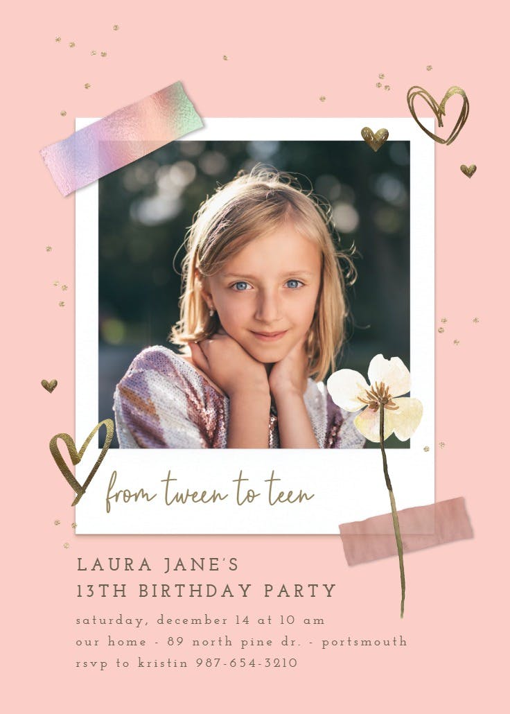Paper and love - invitación de cumpleaños