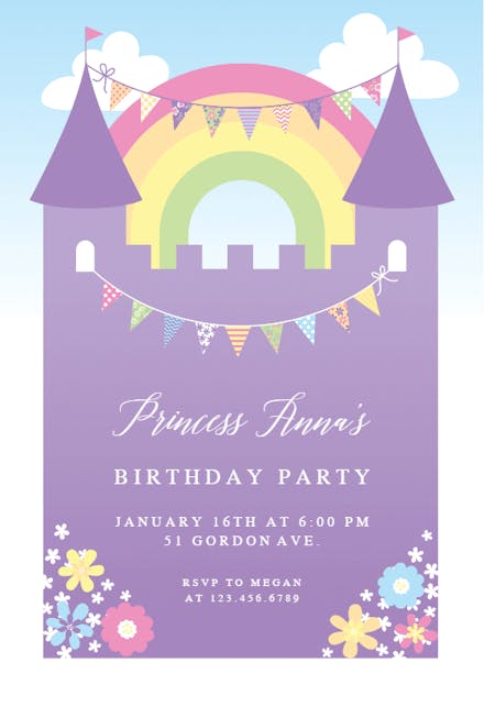 Girl Birthday Party Invitation Template 4