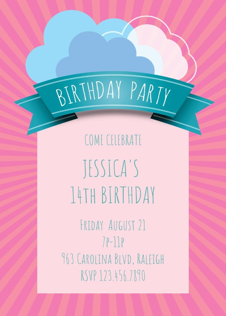 Radiant birthday - birthday invitation