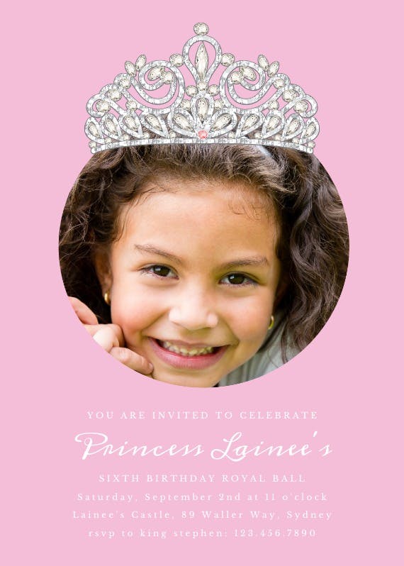 Royal image - birthday invitation