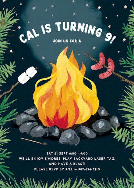 Smore fun - birthday invitation