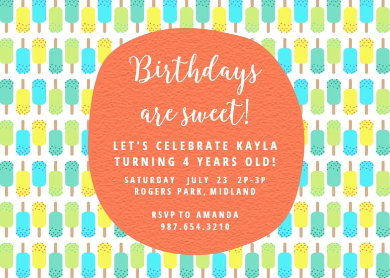 Sweet Treat Birthday Invitation Template (Free) Greetings Island
