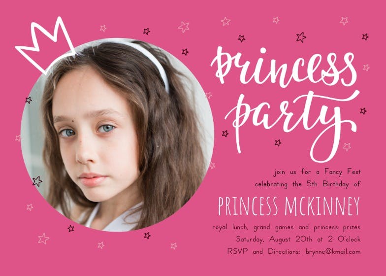 Tiara time - printable party invitation