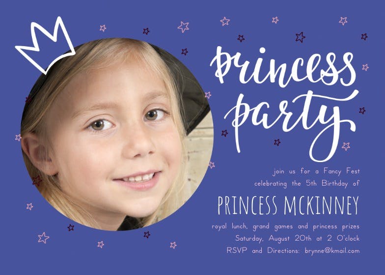 Tiara time - printable party invitation