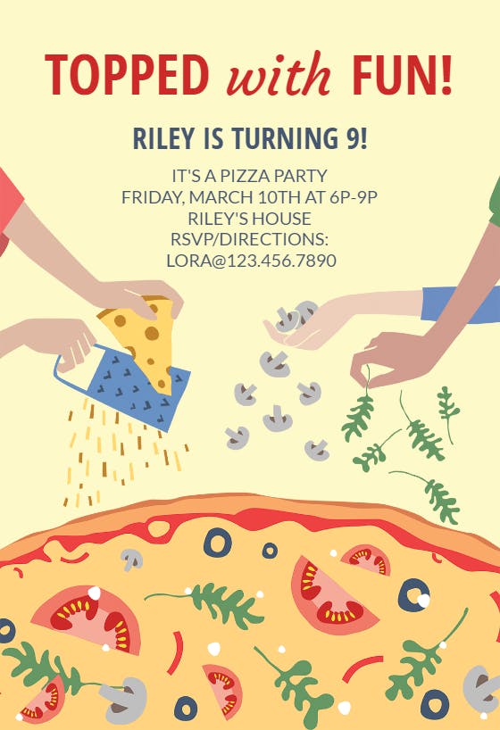 Topped with fun - printable party invitation
