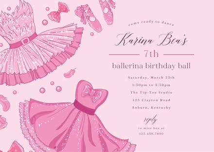 Twinkletoes - birthday invitation