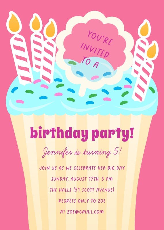 Very special day -  invitación de cumpleaños