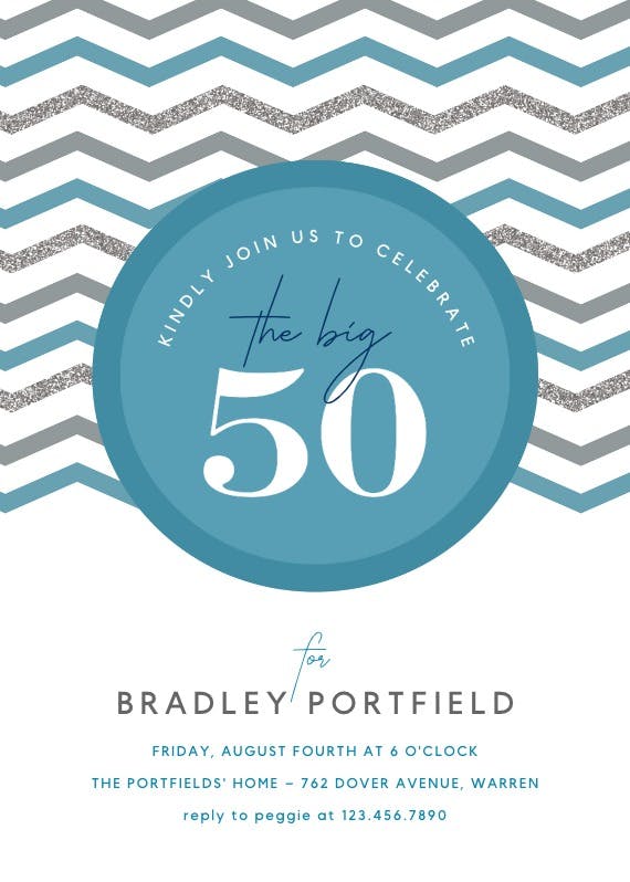 50 big blowout - birthday invitation