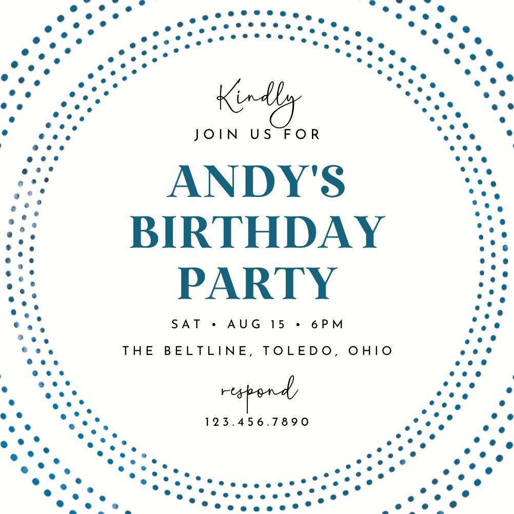 Dot ripples -  invitación de cumpleaños