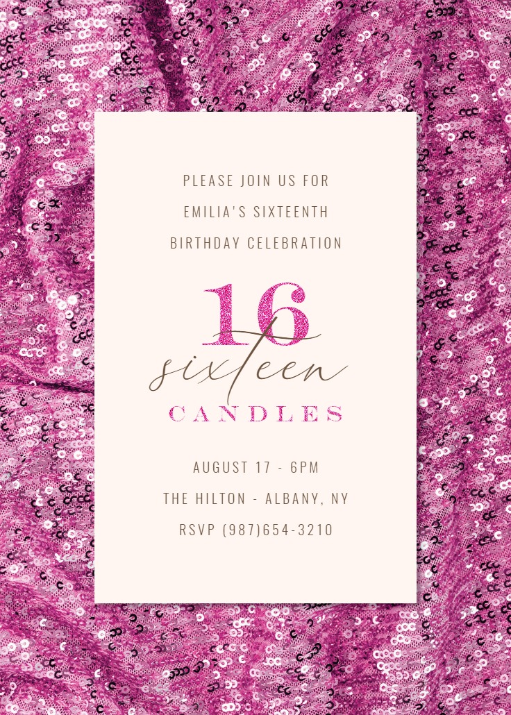 Sweet 16 Invitations