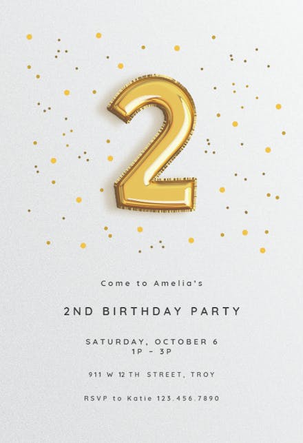 2nd birthday donut - Birthday Invitation Template (Free) | Greetings Island