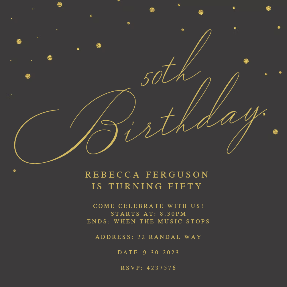 Fab 60 - Birthday Invitation Template (Free) | Greetings Island