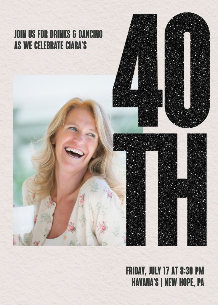 And many more 40 -  invitación de cumpleaños