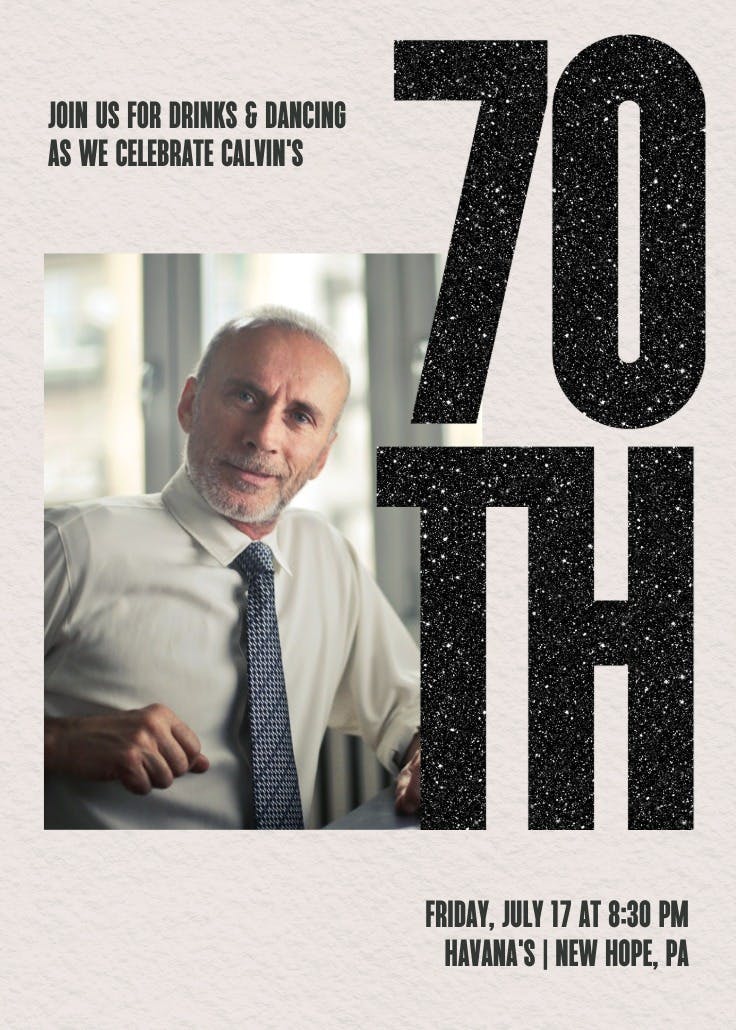 And many more 70 - invitación de cumpleaños