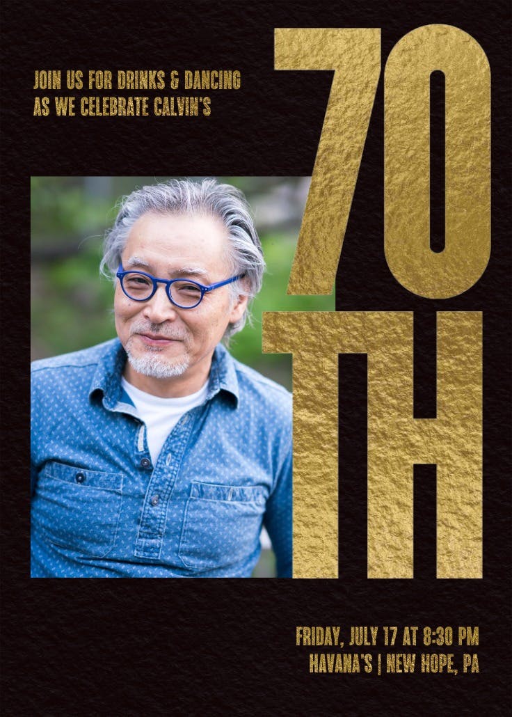 And many more 70 - invitación de cumpleaños