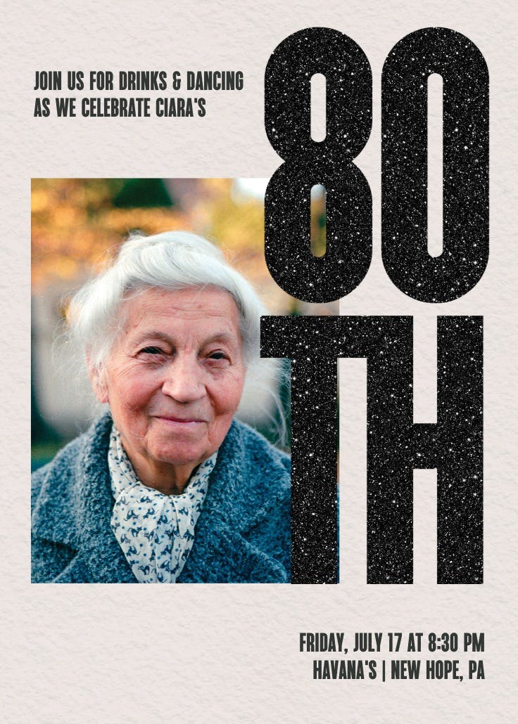 And many more 80 - invitación de cumpleaños