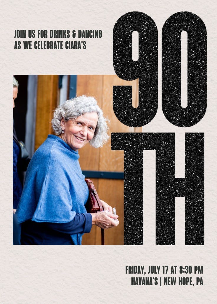 And many more 90 - invitación de cumpleaños