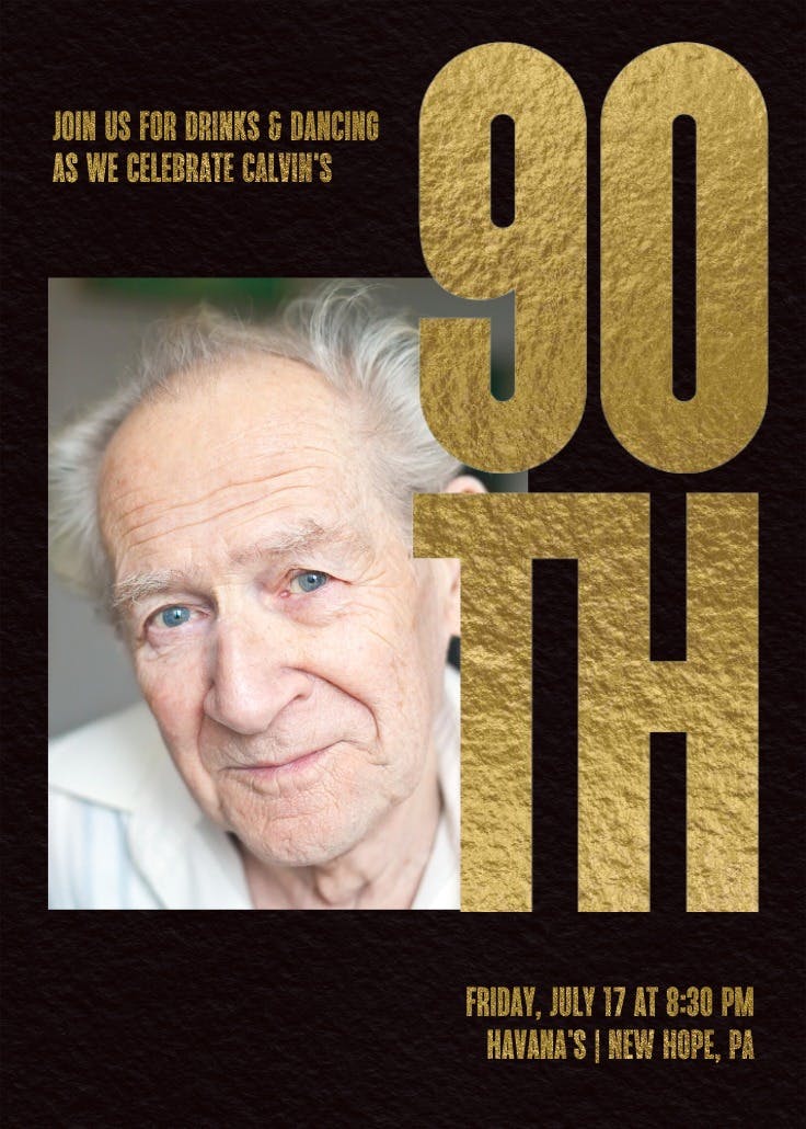 And many more 90 - invitación de cumpleaños