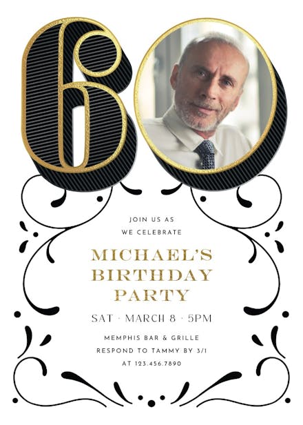Big 60 - birthday invitation