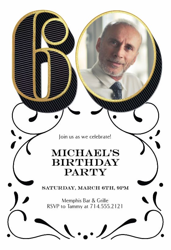 Big 60 - birthday invitation