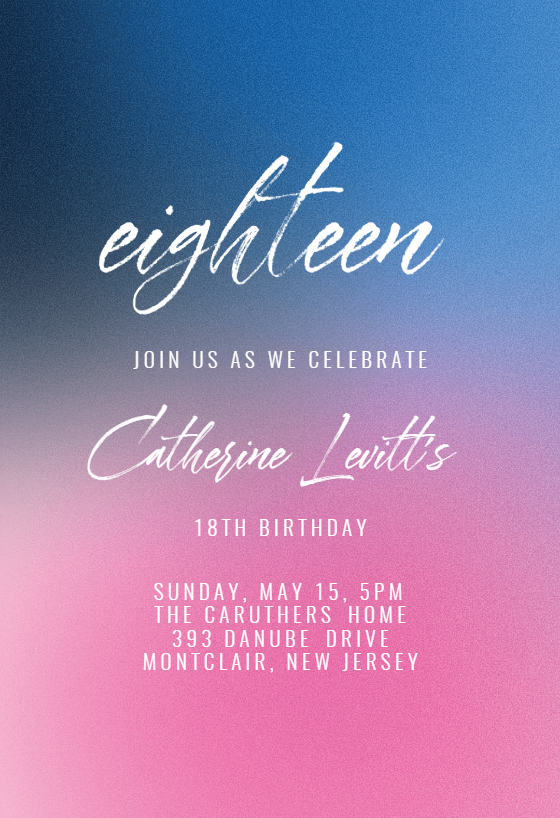 Big text Birthday Invitation Template (Free) Greetings Island