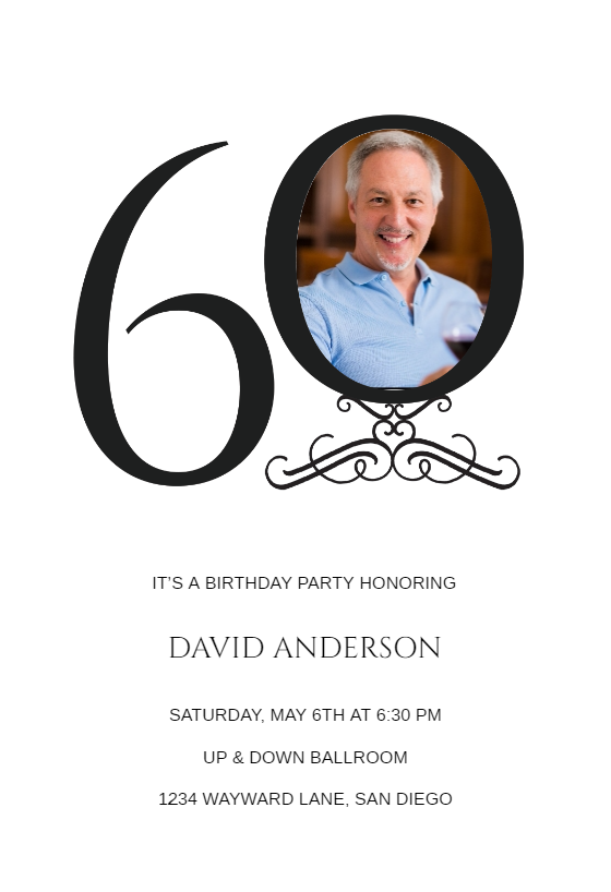 Big 60 - Birthday Invitation Template | Greetings Island