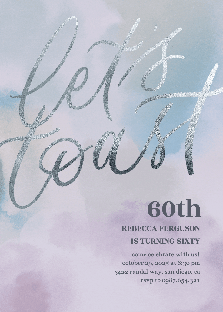 Birthday toast 60th - invitación de cumpleaños