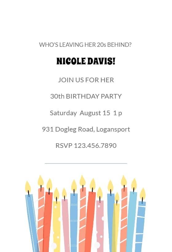 Blowout party -  invitación de cumpleaños