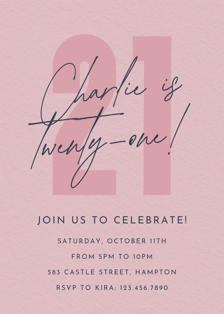 Bold milestone - invitación de cumpleaños