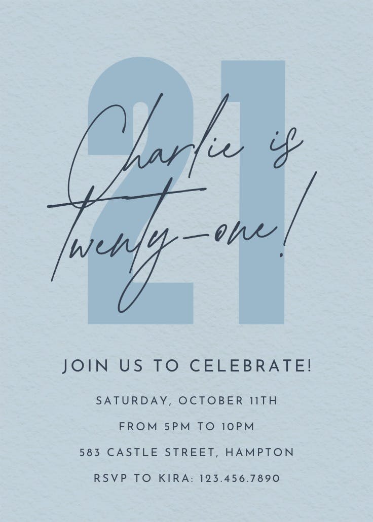 Bold milestone - invitación de cumpleaños