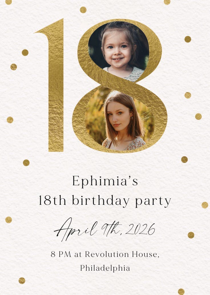 Bold year - invitación de cumpleaños