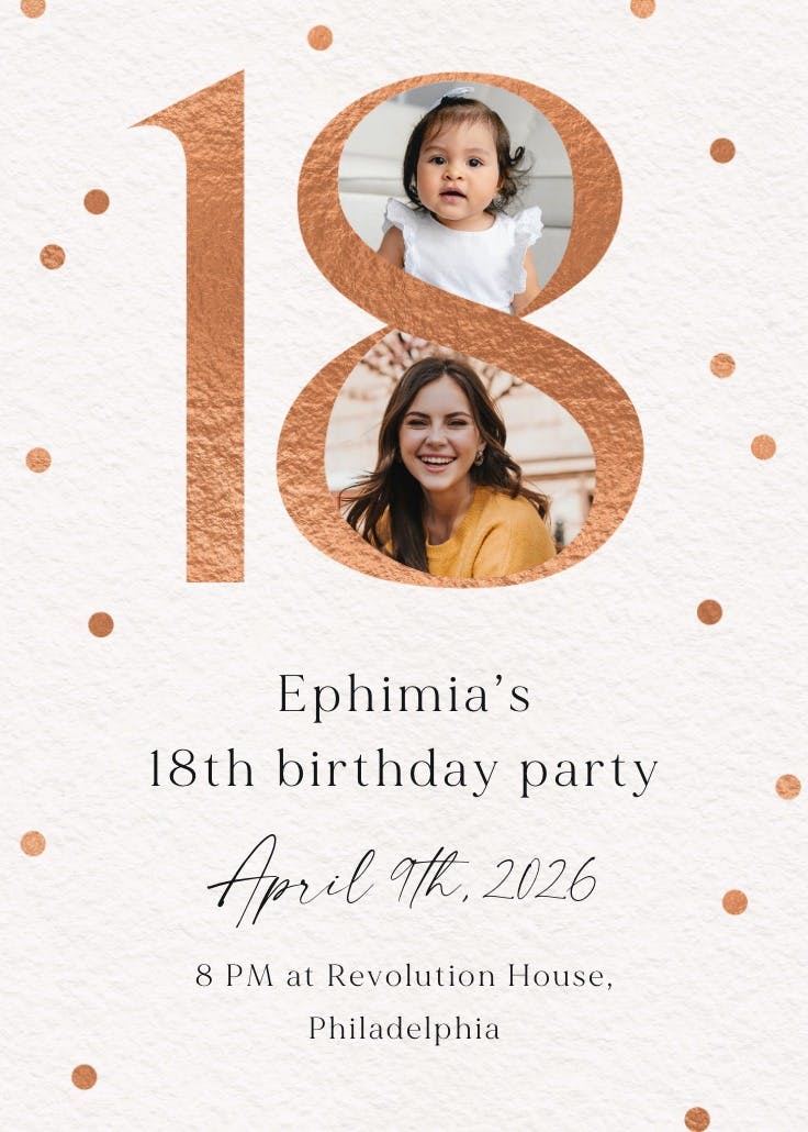 Bold year - invitación de cumpleaños