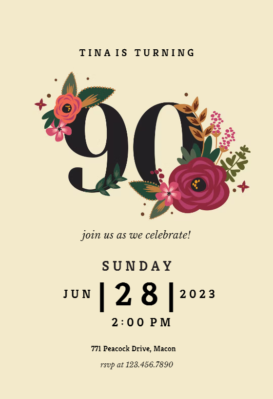 90th Surprise Birthday Invite Party Rustic Lights Vintage Invitation INSTANT DOWNLOAD 90 Ninety Man Women Personalize Edit Printable WCBA043