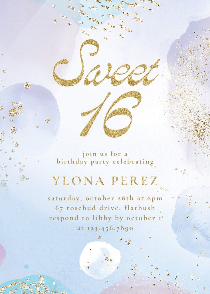 Bright year - invitación de cumpleaños